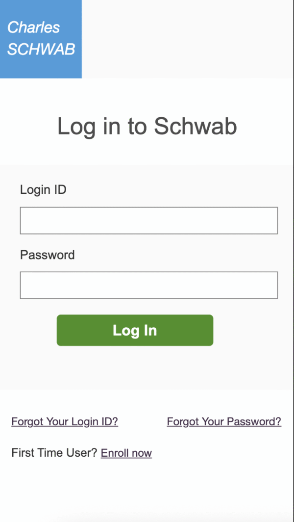 Charles Schwab Bank Scam Page 2025 Non-Red