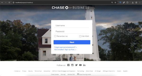 ChaseBusiness Scam Page Non-Red 2025 Latest