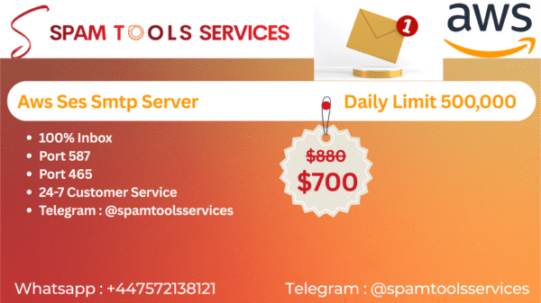 AWS SES SMTP 500,000 Limit Daily | Fresh and Created 100% Inbox