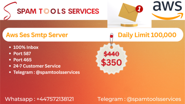 AWS SES SMTP 100,000 Limit Daily | Fresh and Created 100% Inbox